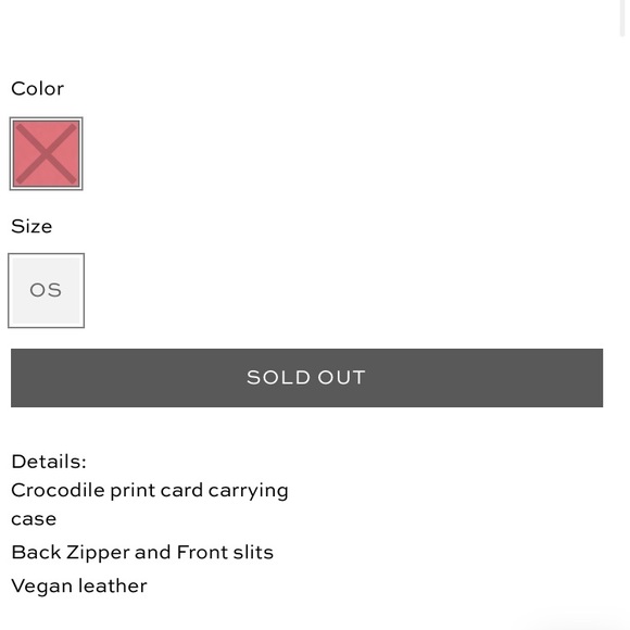 B-Low the Belt Croc Card Case - Picture 4 of 4